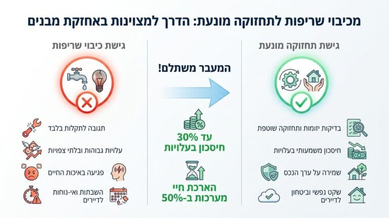 טכנאי מקצועי מבצע בדיקת תחזוקה מונעת למערכות הבניין